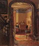 Eastman Johnson Not at Home oil painting reproduction